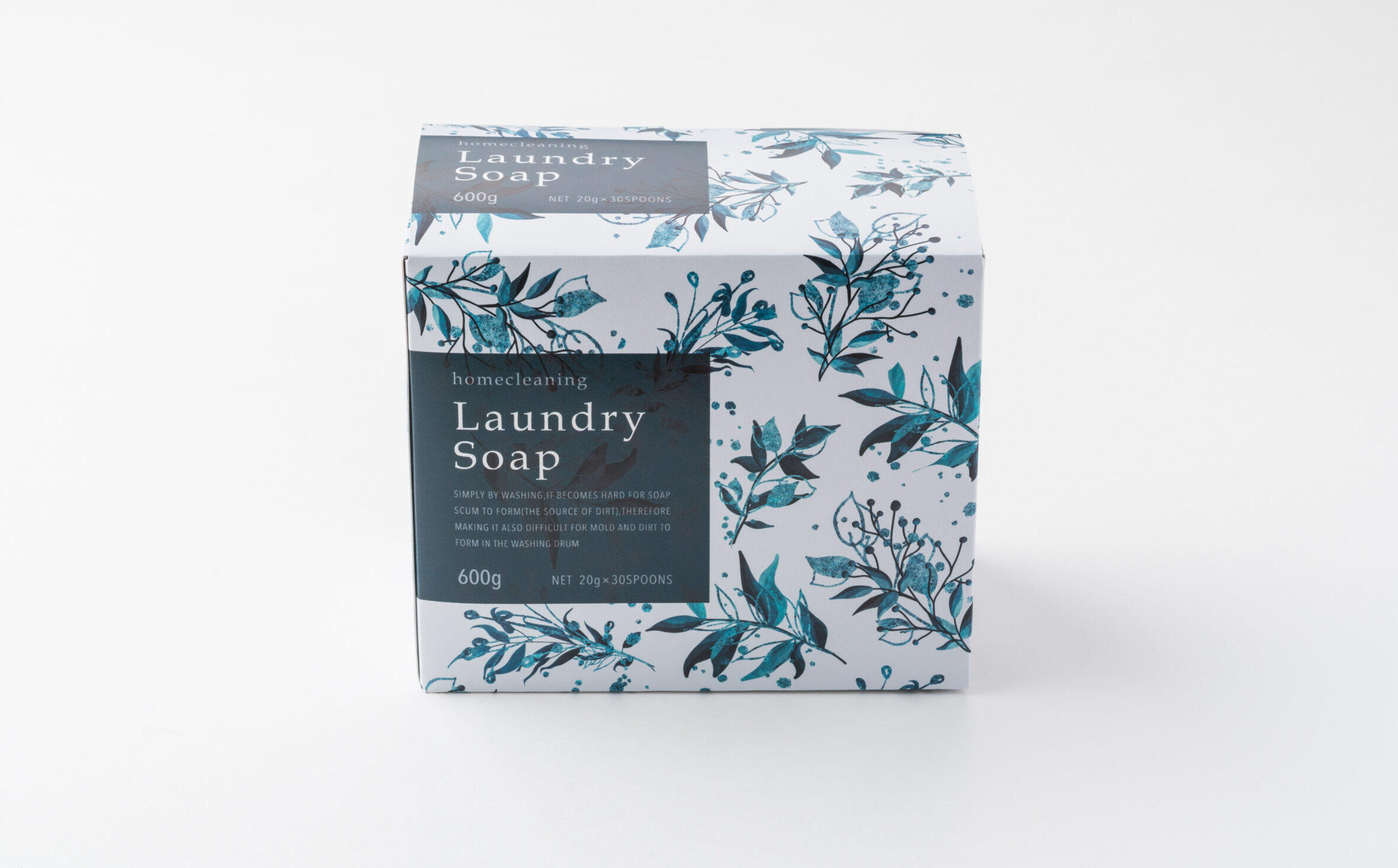 お洒落なデザインの洗濯洗剤用パッケージ