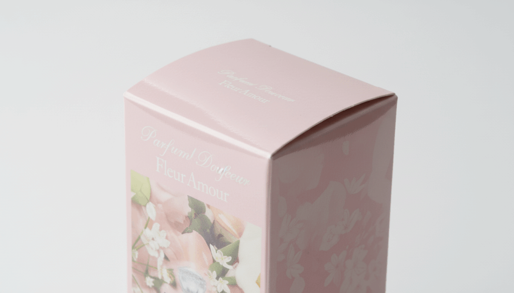 プレスコート加工を施した紙箱の写真