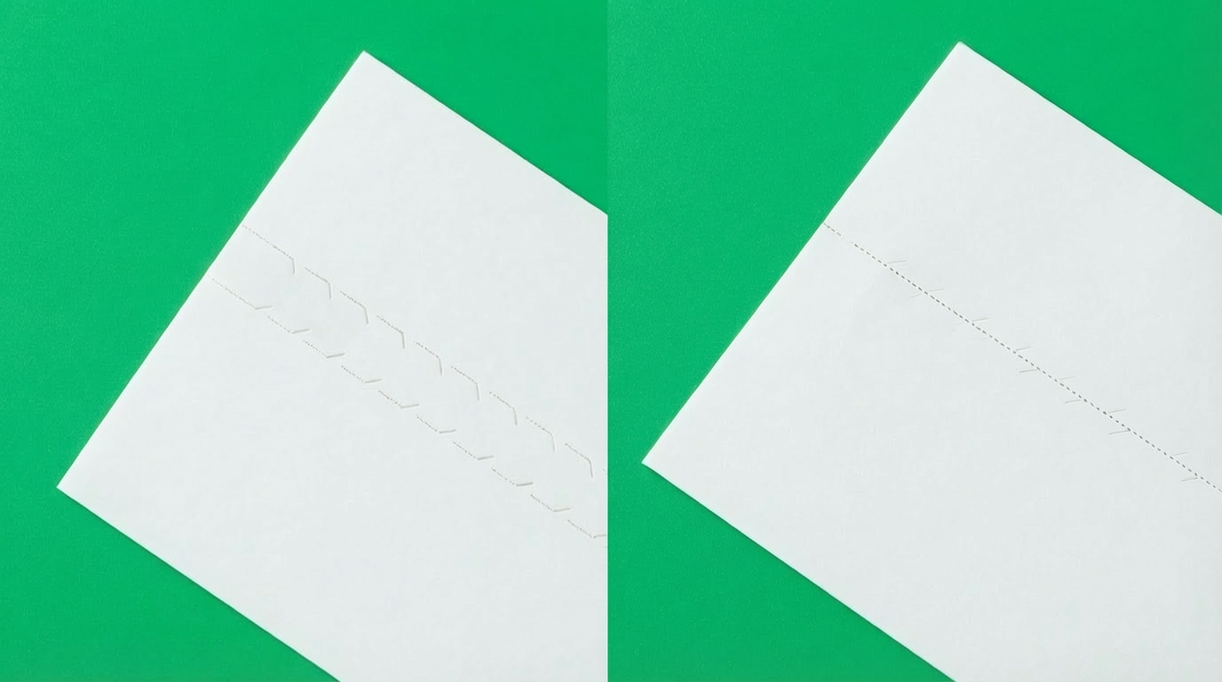 ジッパー加工とミシン加工比較