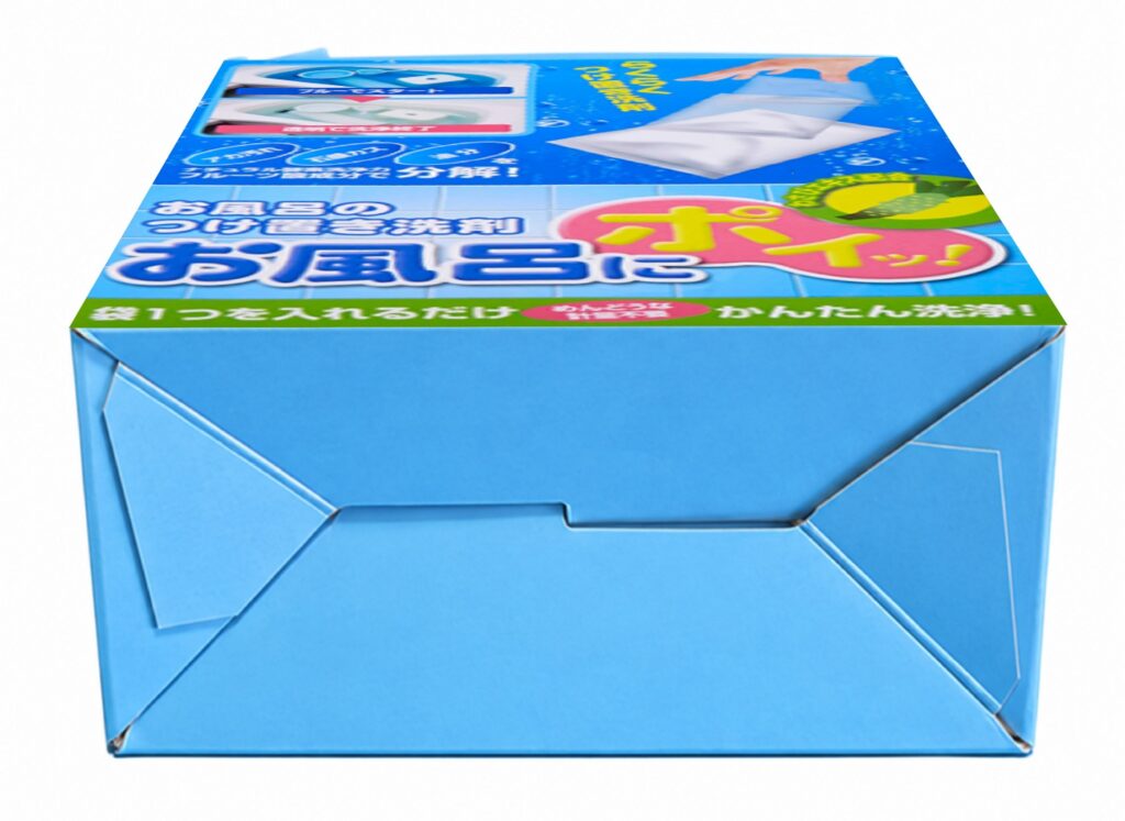 重量のある商品を支える紙箱のワンタッチ底構造